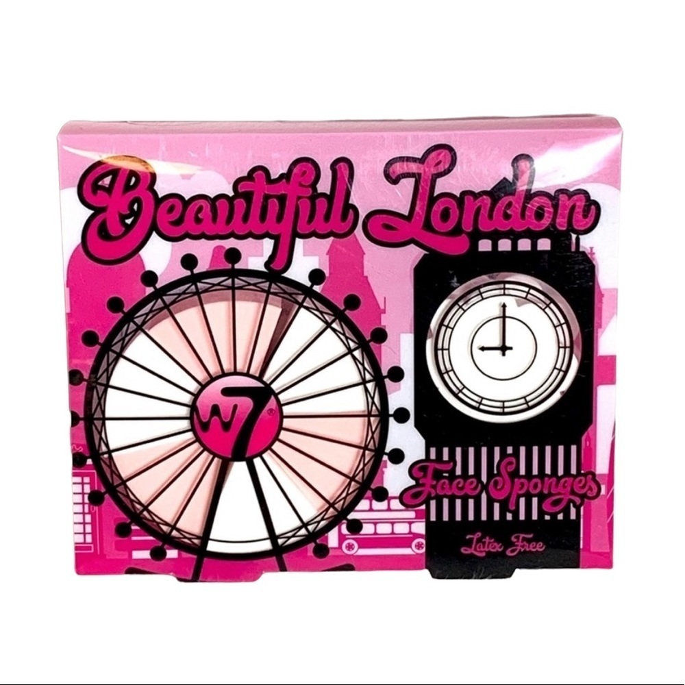 W7 Beautiful London Face Sponge Set New 8 Piece Set
